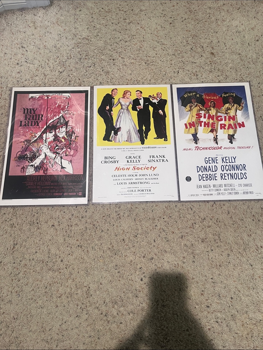Classic Musical Poster Set - Pink, Yellow & Blue